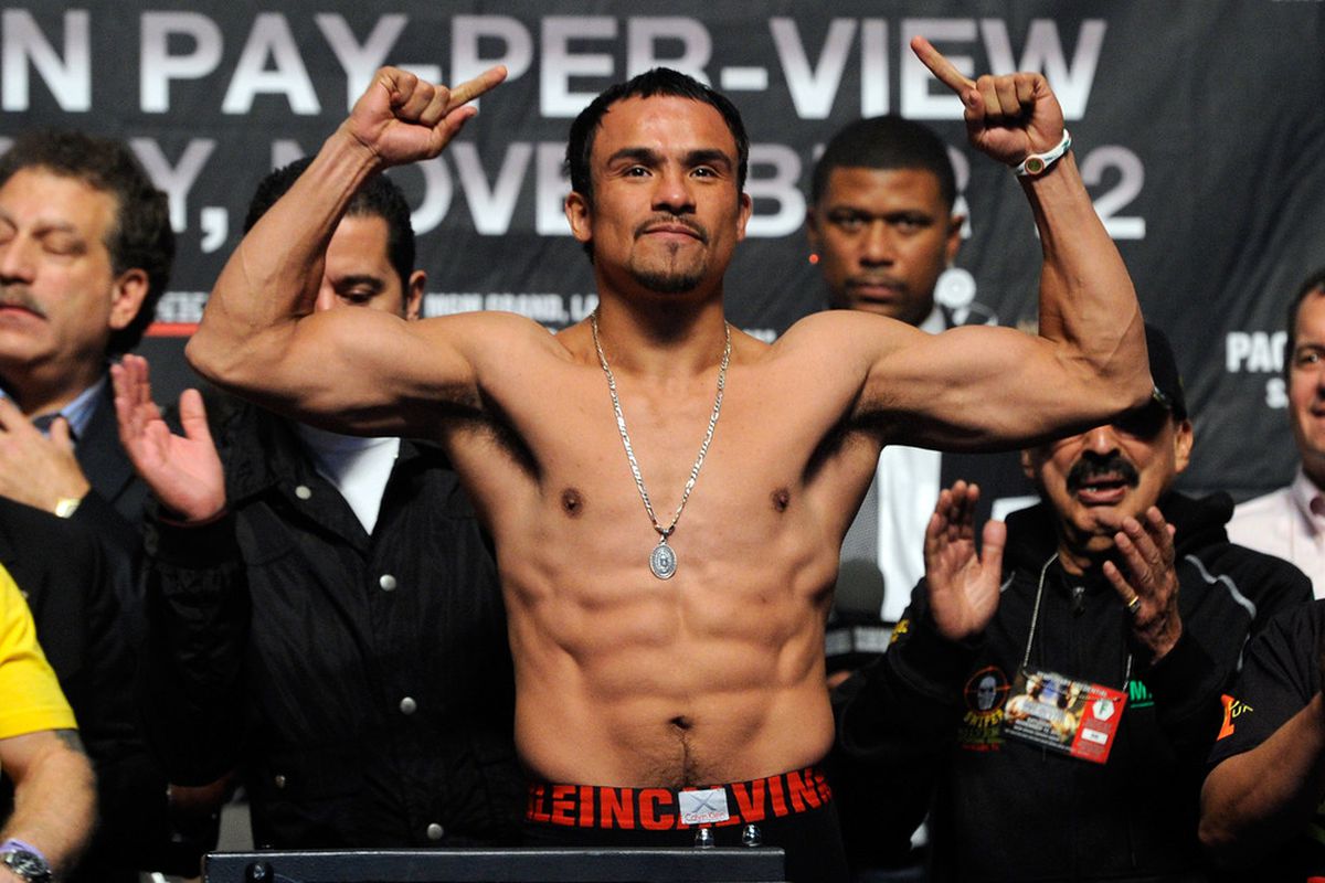 Juan Manuel Marquez is looking to get a tune-up fight in April, and then a July date with Lamont Peterson. (Photo by Ethan Miller/Getty Images)