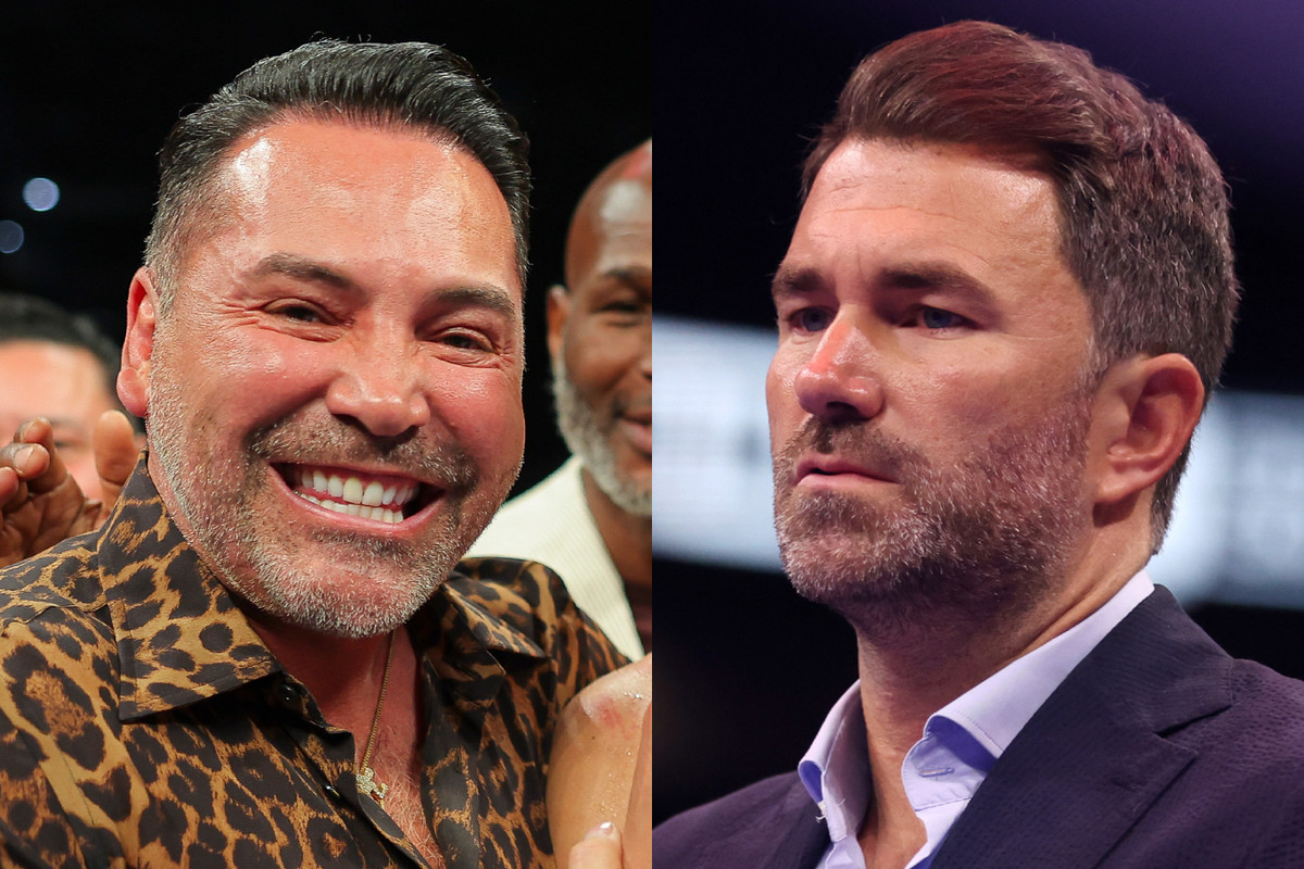 Oscar De La Hoya and Eddie Hearn could work together, but they’re too busy Tweeting sick burns