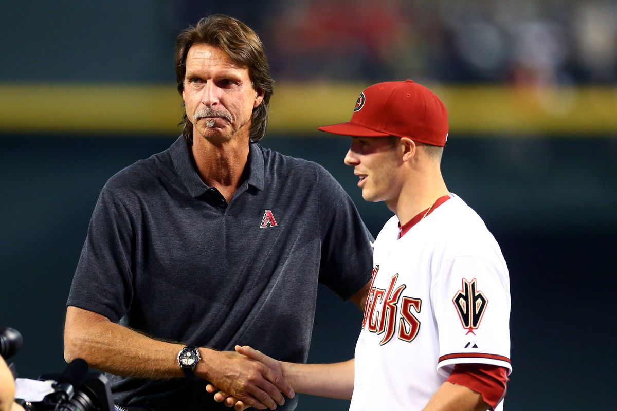 Aces old, aces new. Randy Johnson and Patrick Corbin
