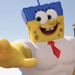 SpongeBob SquarePants (as The Invincibubble) in  in “The Spongebob Movie: Sponge Out of Water.”
