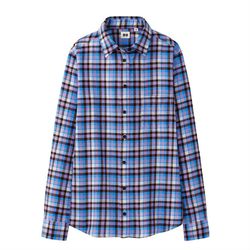 Uniqlo <a href="http://www.uniqlo.com/us/store/lifewear/women-flannel-check-long-sleeve-shirt/079479002-74-004">flannel check shirt</a>, $29.90.