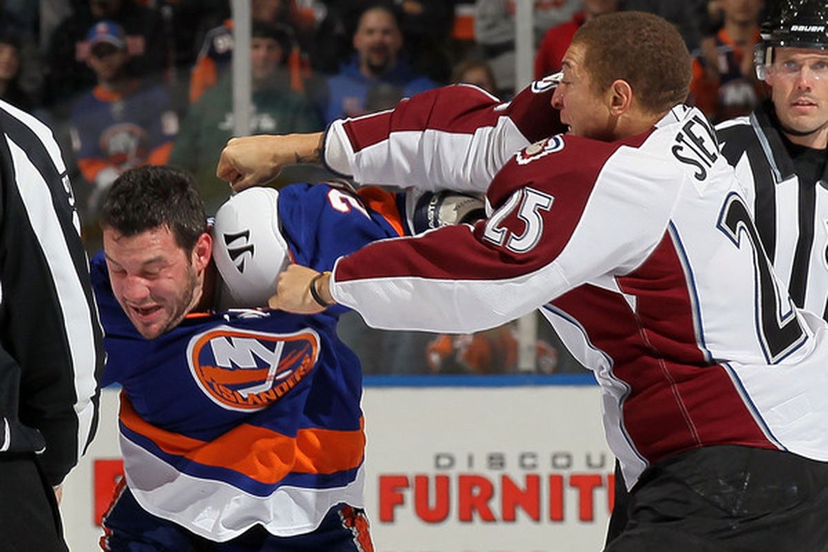 Remember this summer grudge-related opening faceoff fight? That was weird.