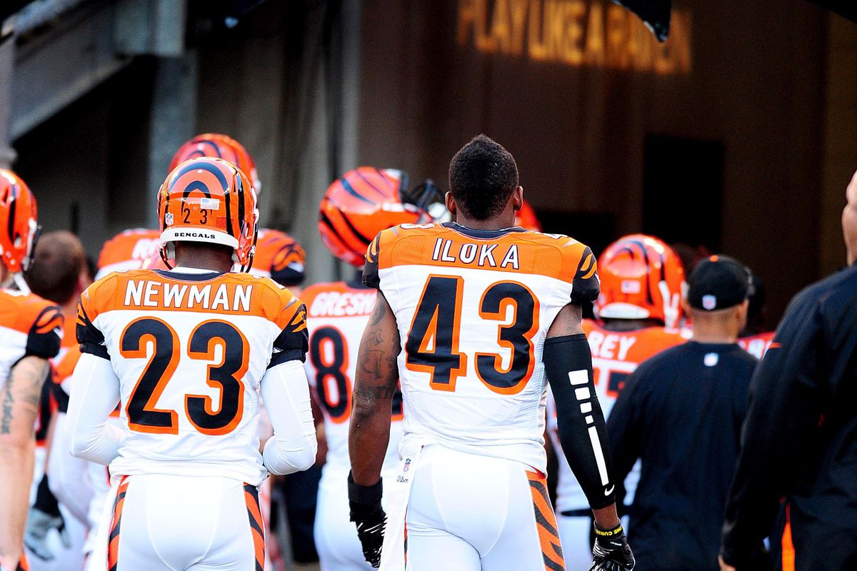 September 10, 2012; Baltimore, MD, USA; Cincinnati Bengals players walk off the field prior to the game against the Baltimore Ravens at M&T Bank Stadium. Mandatory Credit: Evan Habeeb-US PRESSWIRE
