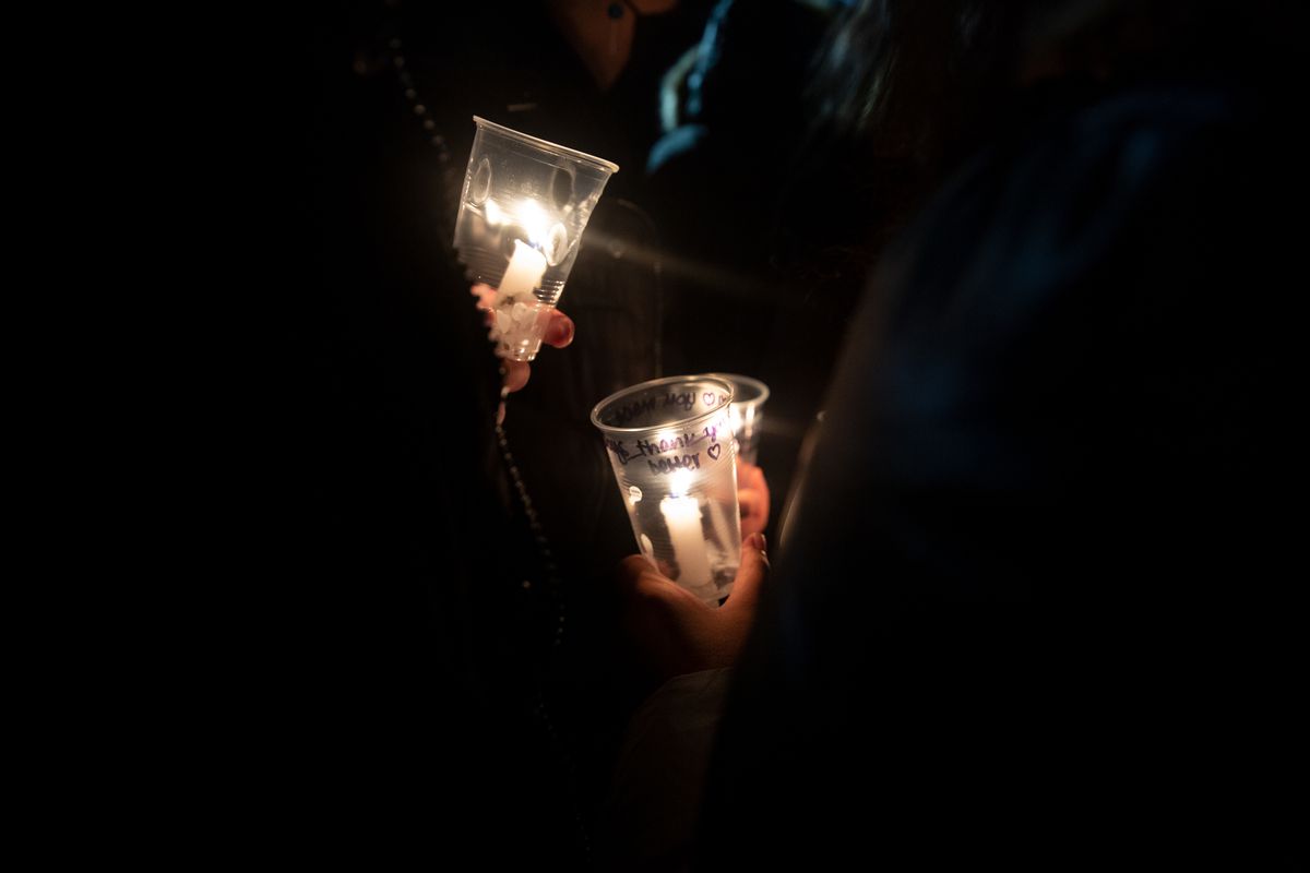 Friends, family and neighbors held a vigil for those lost and hurt in the deadly on East 181st Street, Jan. 11, 2022.