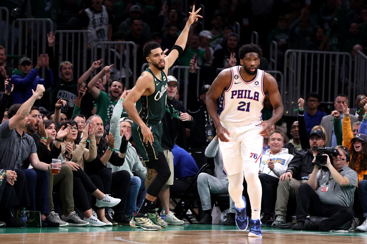 76ers vs. Celtics James Harden shines, but Joel Embiid, Sixers' defense  struggle in NBA opening night loss to Celtics - Liberty Ballers