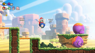 A screenshot from Super Mario Bros. Wonder.