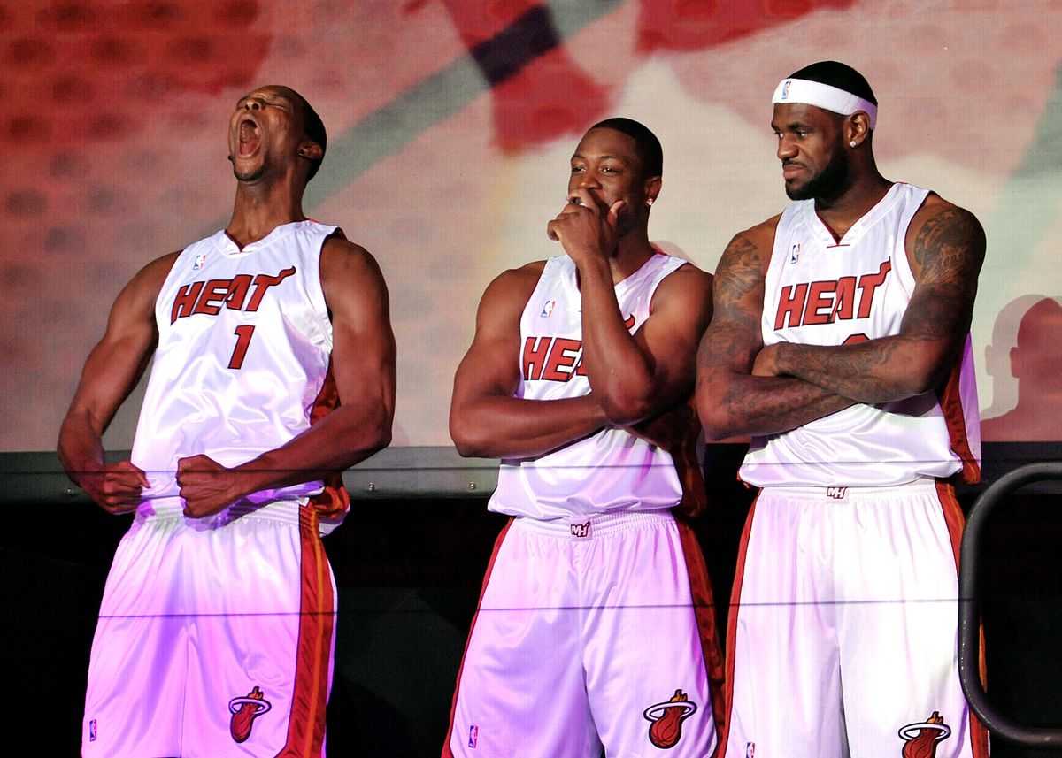 Miami Heat Introduce LeBron James, Chris Bosh and Dwyane Wade