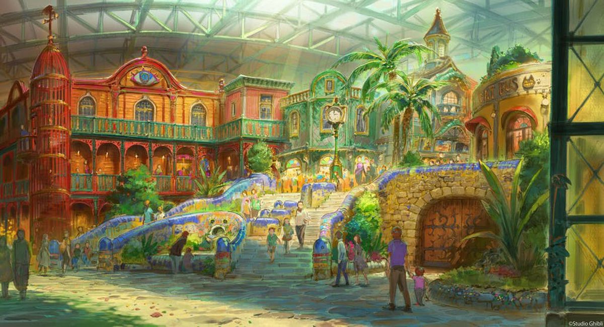 Illustration of Studio Ghibli amusement park