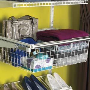 <p>Sliding wire baskets, like Rubbermaid's, can be used as casual drawers.</p>