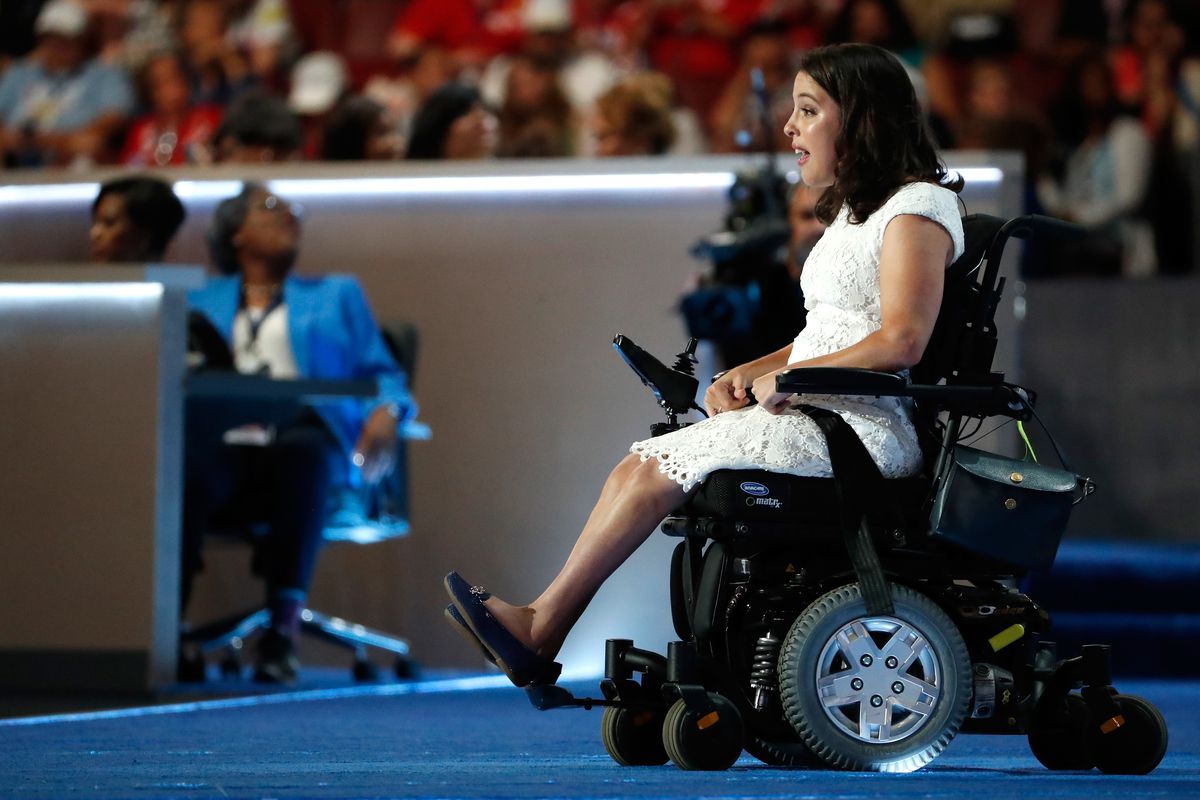 Disability rights activist Anastasia Somoza at the Democratic convention