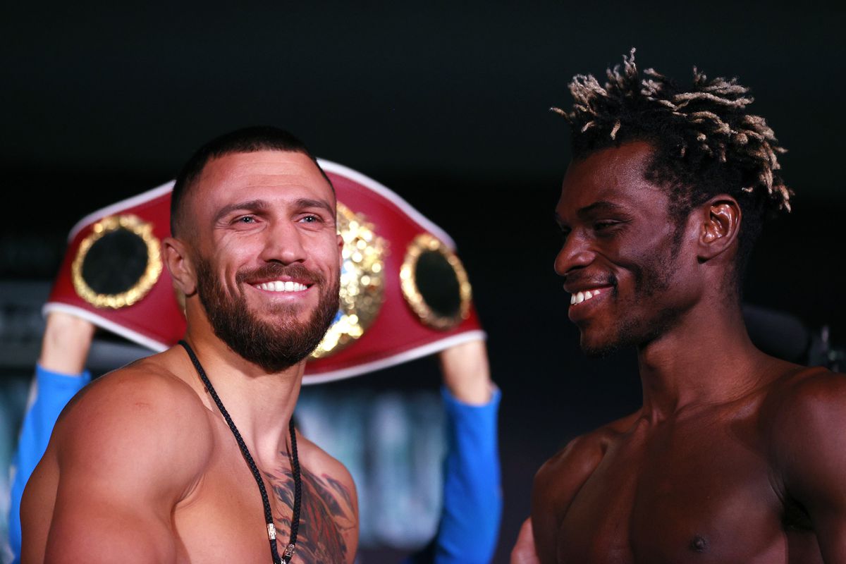 Vasiliy Lomachenko and Richard Commey are set for Saturday night after making weight