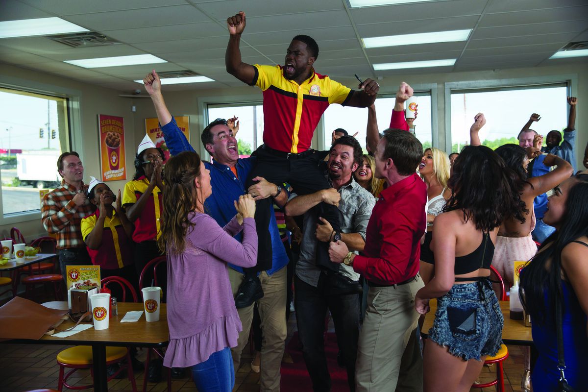 Kevin Hart is teamed with a troupe of great comic actors in “Night School.” | Universal Pictures