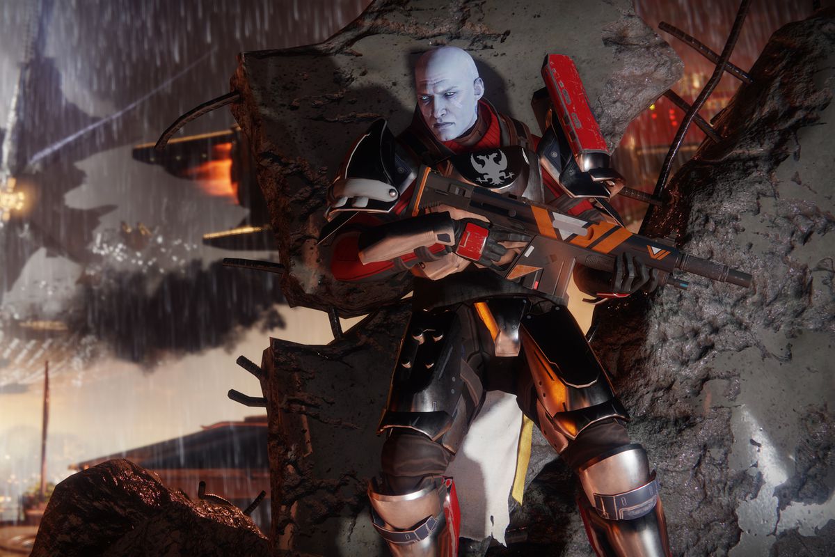 Destiny 2 campaign - Zavala defending Tower during Cabal invasion