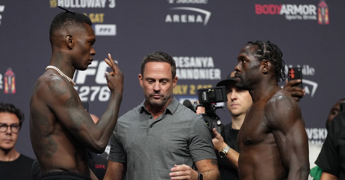 Israel Adesanya says ‘King Kong ain’t got s*** on me’ after final UFC 276 staredown with Jared Cannonier