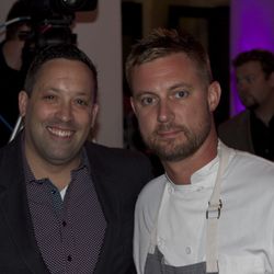 Mike Isabella pulled a few of his chef friends together for the weight loss challenge, including Bryan Voltaggio. 