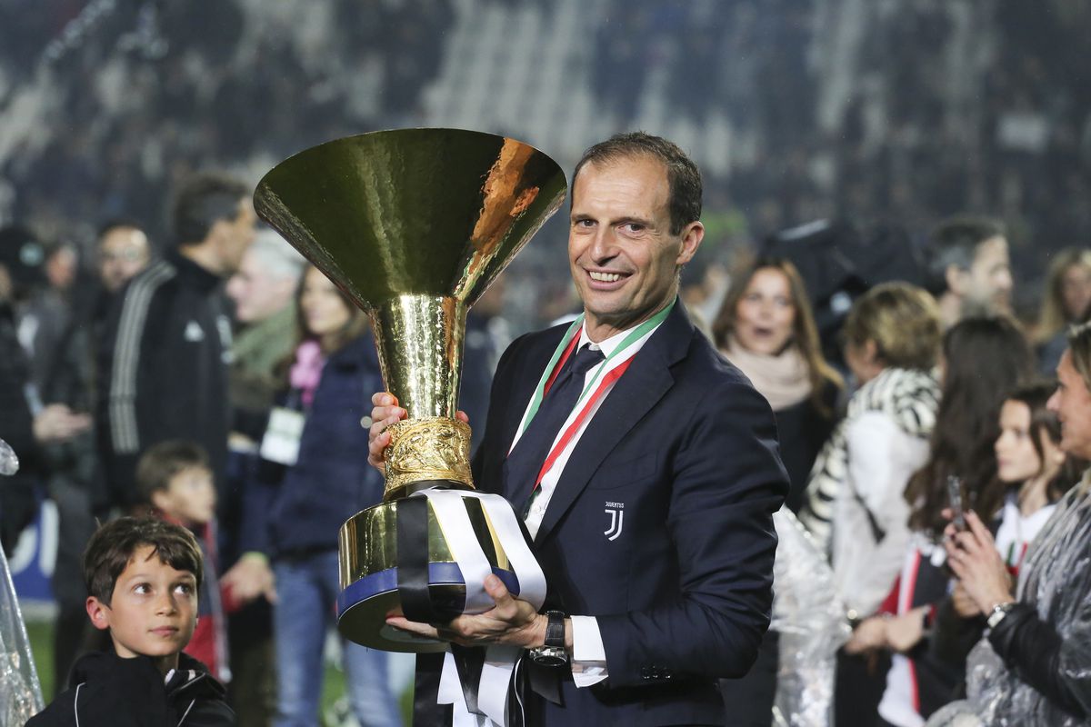 Juventus FC Players Lifts The Trophy Of Scudetto 2018-2019