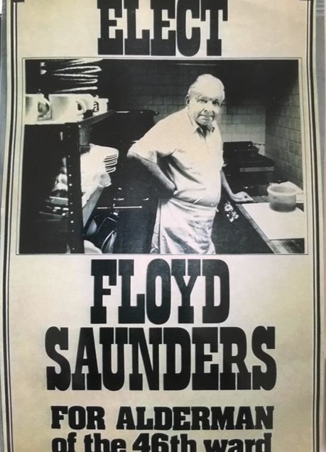 A grassroots campaign to get Floyd Saunders to run for alderman produced posters that still can be found around Wrigleyville. | Provided photo