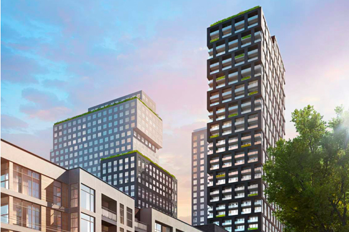 Student and market-rate apartment towers envisioned for a 1018 West Peachtree Street lot.