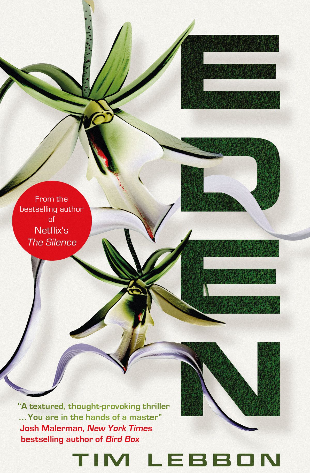 a flower on the cover of eden by tim lebbon