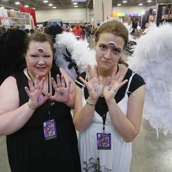 Mindy Allen and Lauren Leatham attend Comic Con at the Salt Palace in Salt Lake City Thursday, April 17, 2014.