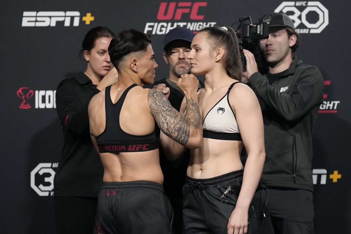 Jessica Andrade and Erin Blanchfield at UFC Vegas  69