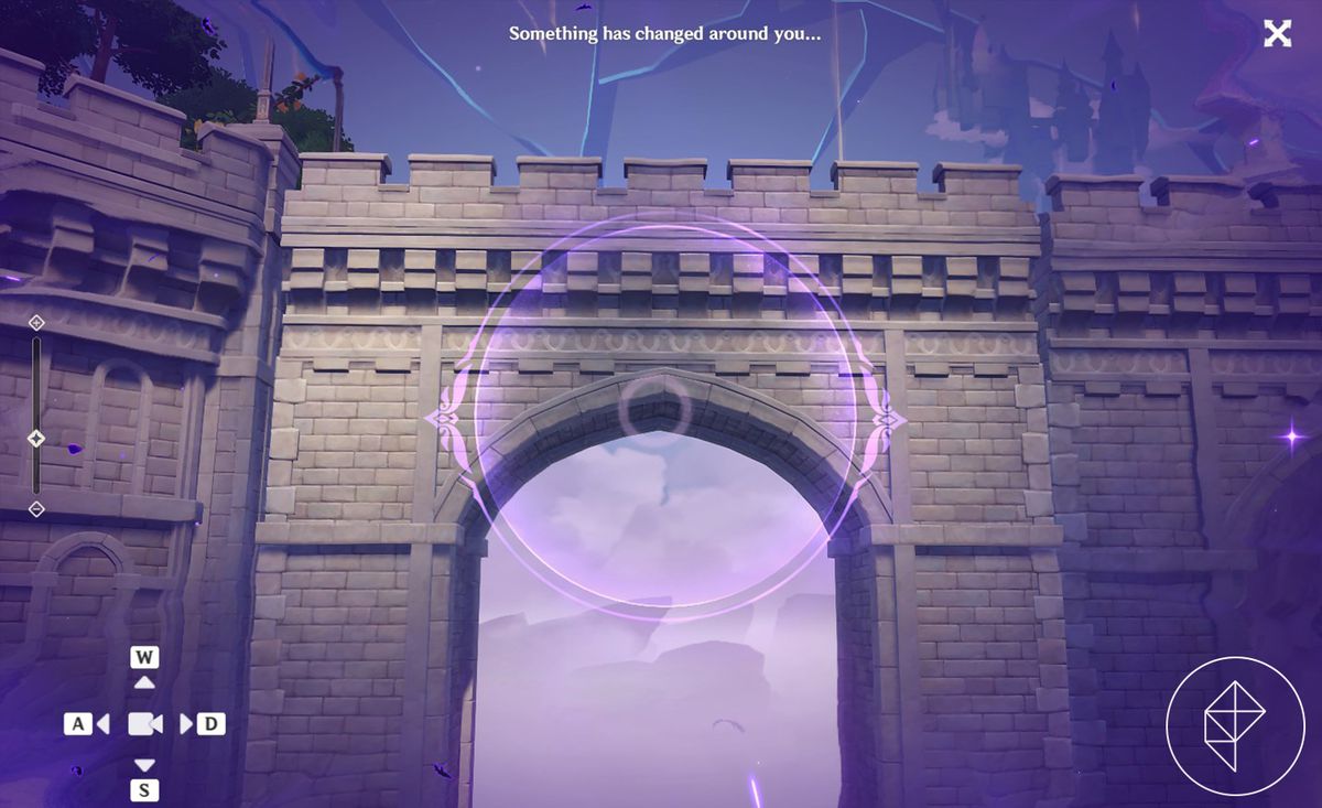 Using an archway, the Gaze of the Deep connects one part of a bridge