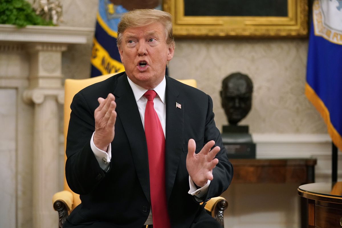 President Donald Trump at a meting in the White House in April 2019.