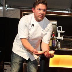 Tyler Florence showing off his buns