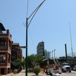 12:33 p.m. Damaged light pole replaced, at Seminary and Waveland - 
