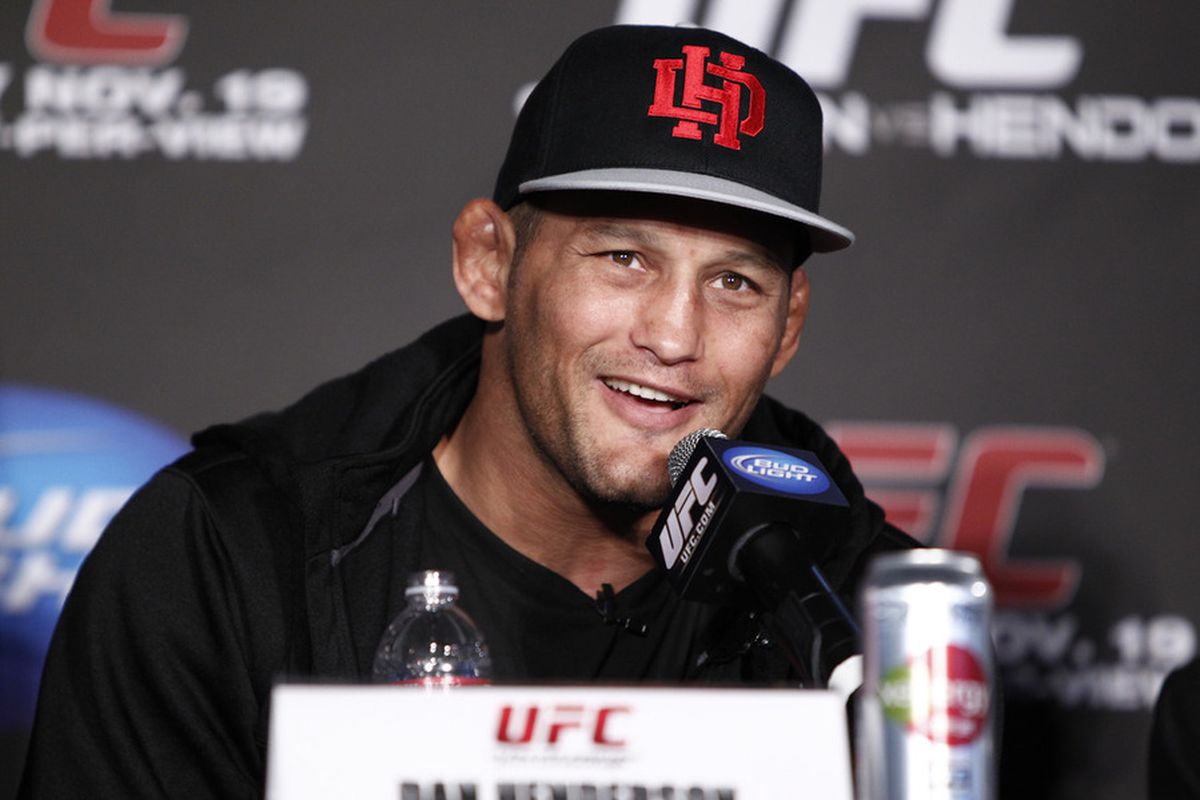 Dan Henderson speaks to the media during the UFC 139 press conference on Thursday, Nov. 17, 2011 at the Fort Mason Center in San Francisco, Calif. Photo Credit: Esther Lin, MMA Fighting
