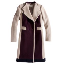 <b>O'2ND</b> Colorblock Slim Fit Coat in light beige, <a href="http://www.barneys.com/O%272nd-Colorblock-Slim-Fit-Coat/502054908,default,pd.html?cgid=womens-coats&index=17">$419</a> at Barneys New York