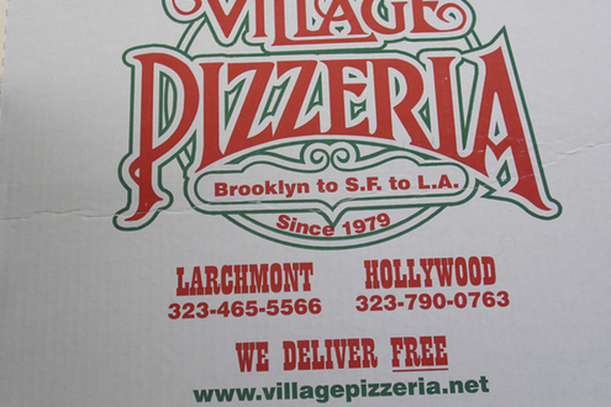 Brooklyn pizza in LA via Village Pizza. 