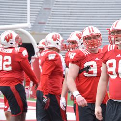A whole "pack of Badgers" warm-up Friday
