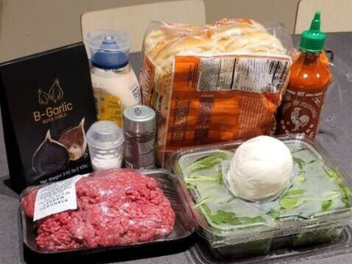 Ingredients for the Bet It All On Black Garlic Burger