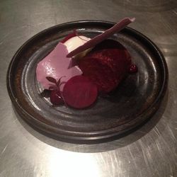 Beet and seal parfait, from Jeremy Charles.