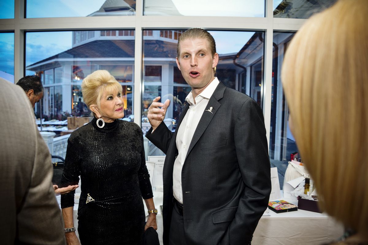 Ivana Trump and Eric Trump attend the 9th Annual Eric Trump Foundation Golf Invitational Auction &amp; Dinner at Trump National Golf Club Westchester on September 21, 2015 in Briarcliff Manor, New York.  