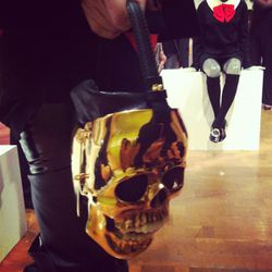 We couldn't help but zero-in on this partygoer's killer skull bucket bag. It's by Spanish designer Ines Figaredo and goes for a cool $3,360.