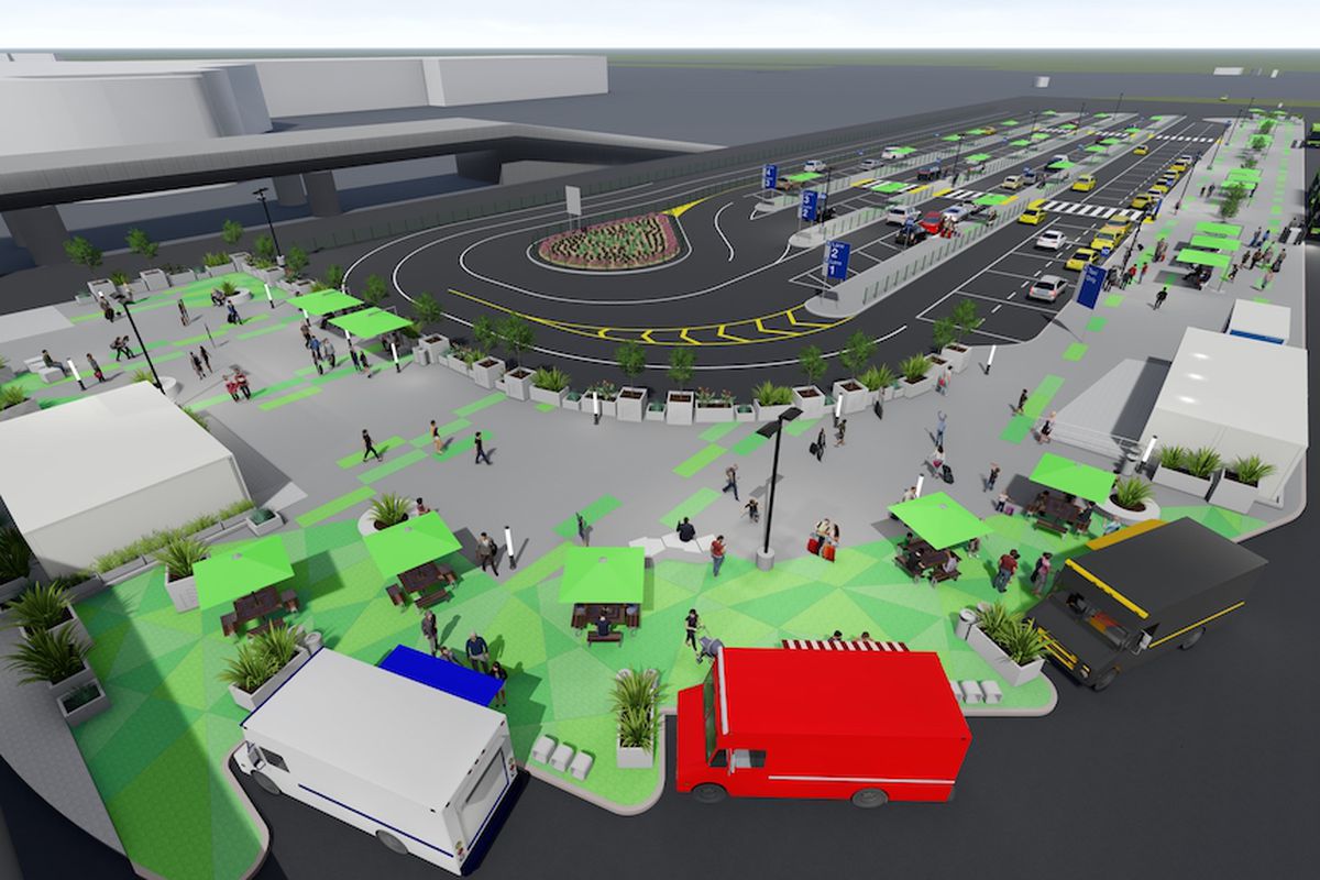 Renderings for the LAX-it pickup lot at Los Angeles International Airport
