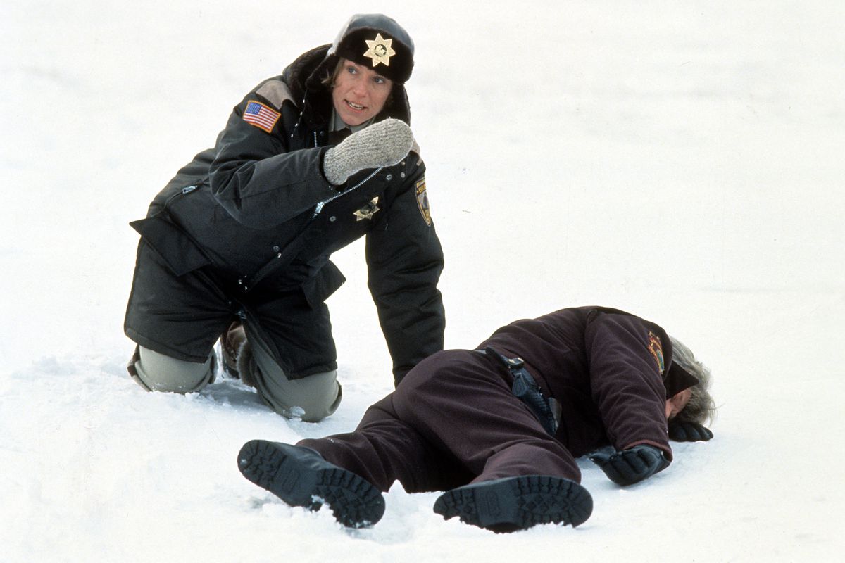 Frances McDormand in a scene from Fargo.