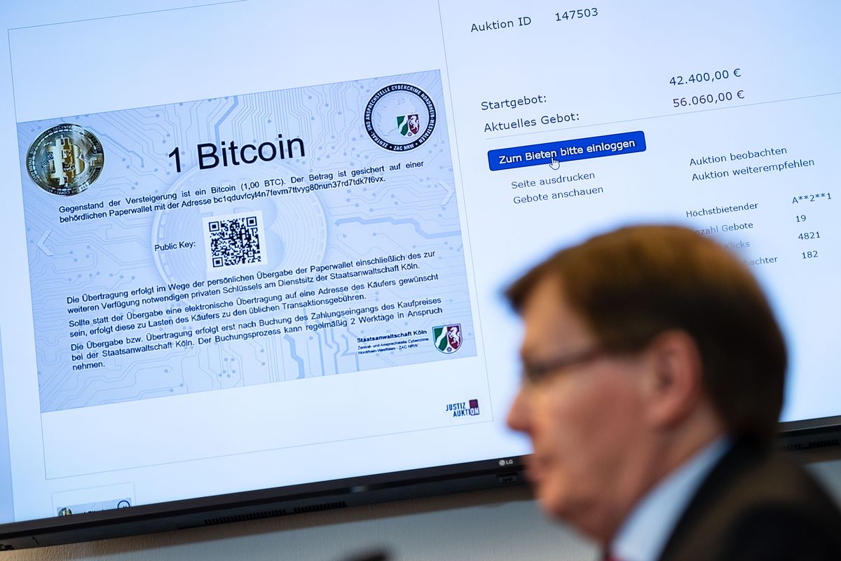 Justice auctions Bitcoin