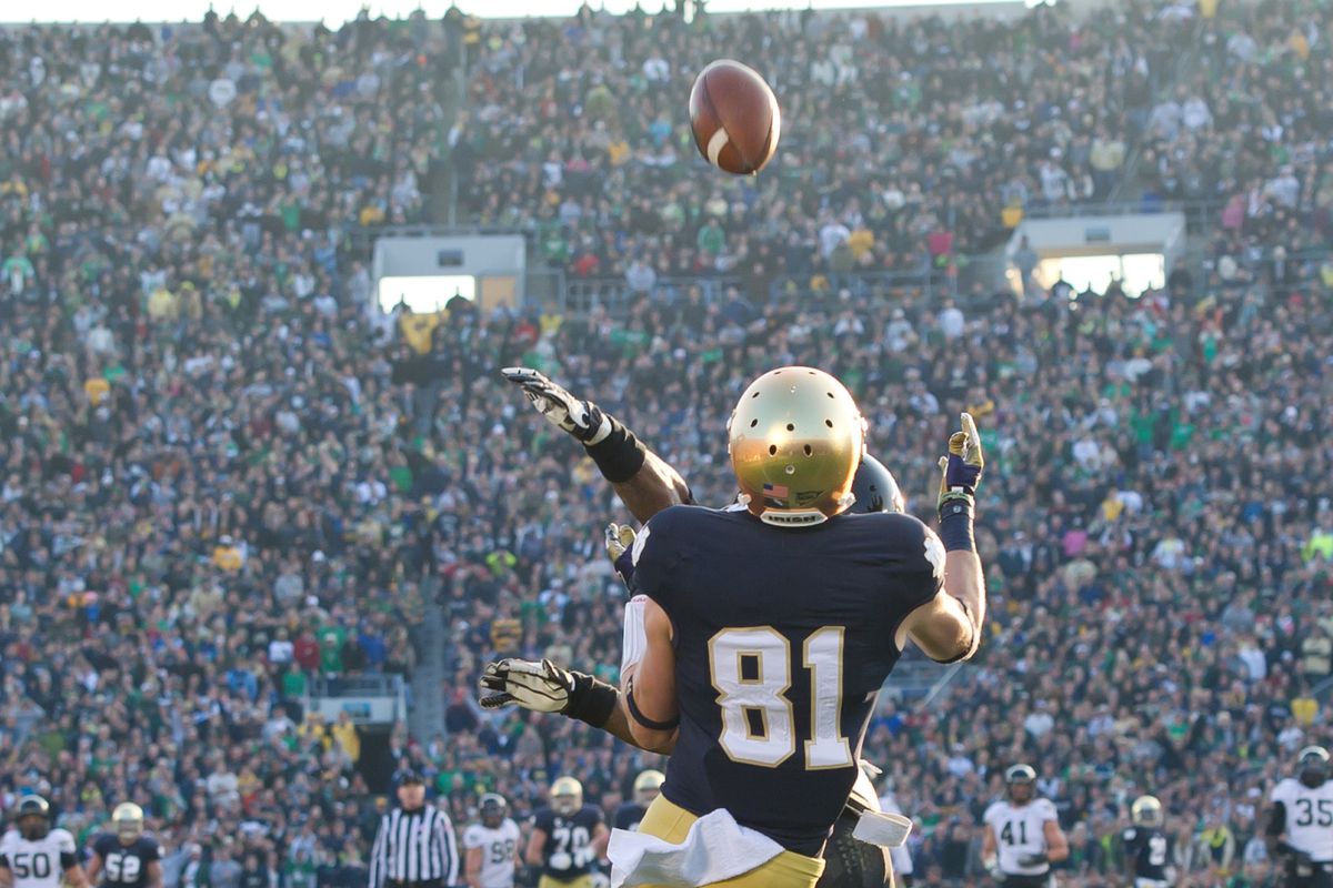 Like a gift from Touchdown Jesus, the top spot fell into ND's lap this weekend.