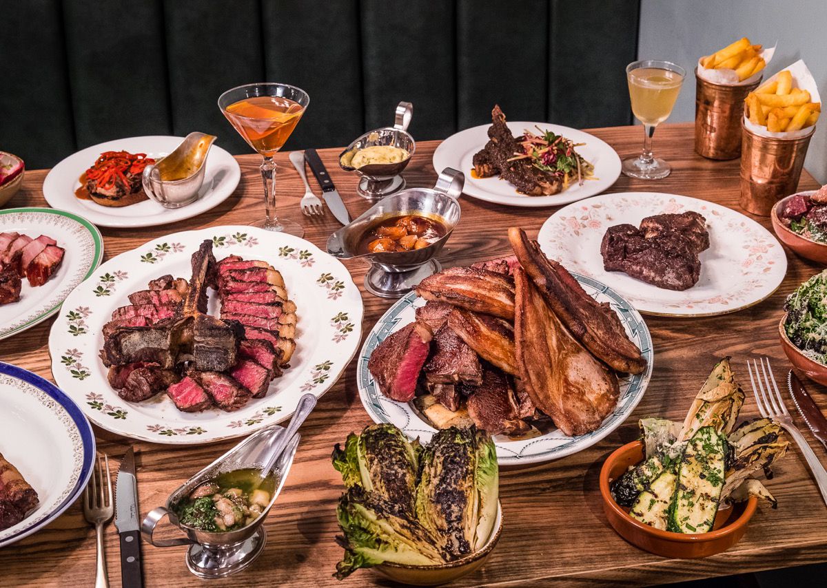 London’s best Sunday roasts: Blacklock steakhouse’s spread of steaks, lamb chops and pork chops