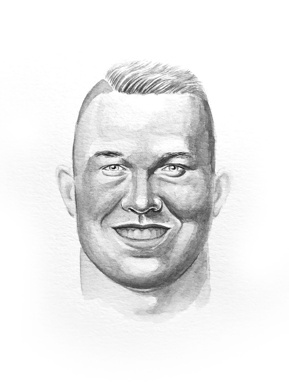 A drawing of Mike Trout