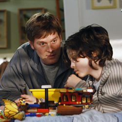 Peter Krause, left, as Adam and Max Burkholder as Max in "Parenthood." Burkholder's character has Asperger's syndrome.
