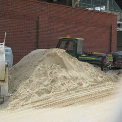 1:20 p.m. Sand pile on Waveland - 