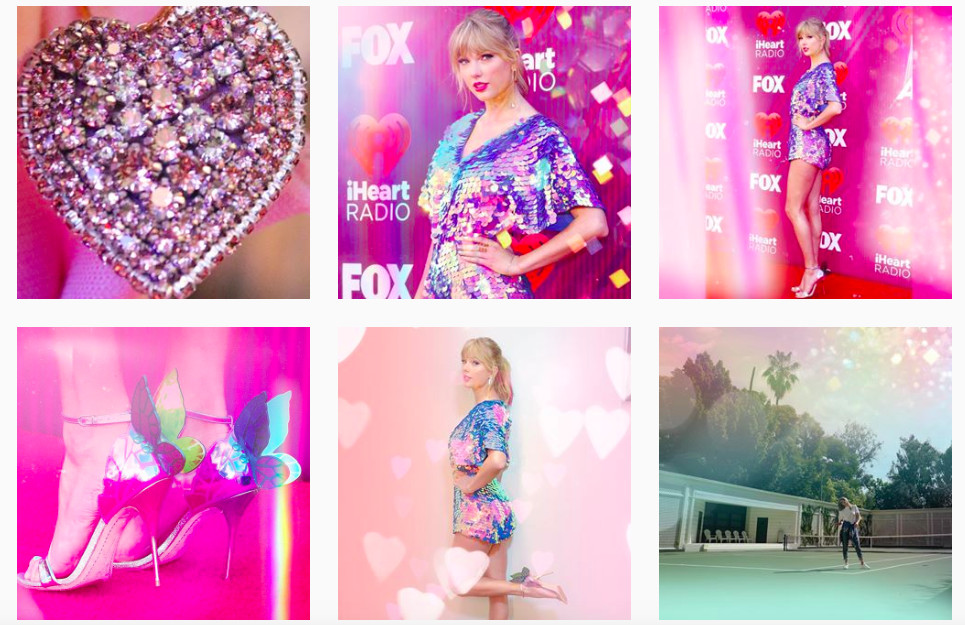 Thumbnails from Taylor Swift’s March 2019 Instagram