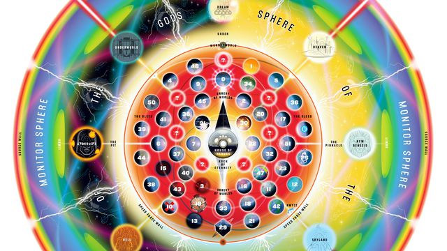 A crop of DC’s map of its multiverse, released with the book Multiversity.