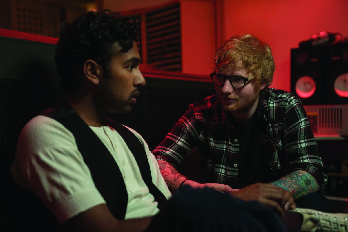 Jack Malik (Himesh Patel) gets a major career boost from Ed Sheeran (playing himself) after Jack begins performing songs by The Beatles, in “Yesterday,” directed by Danny Boyle.