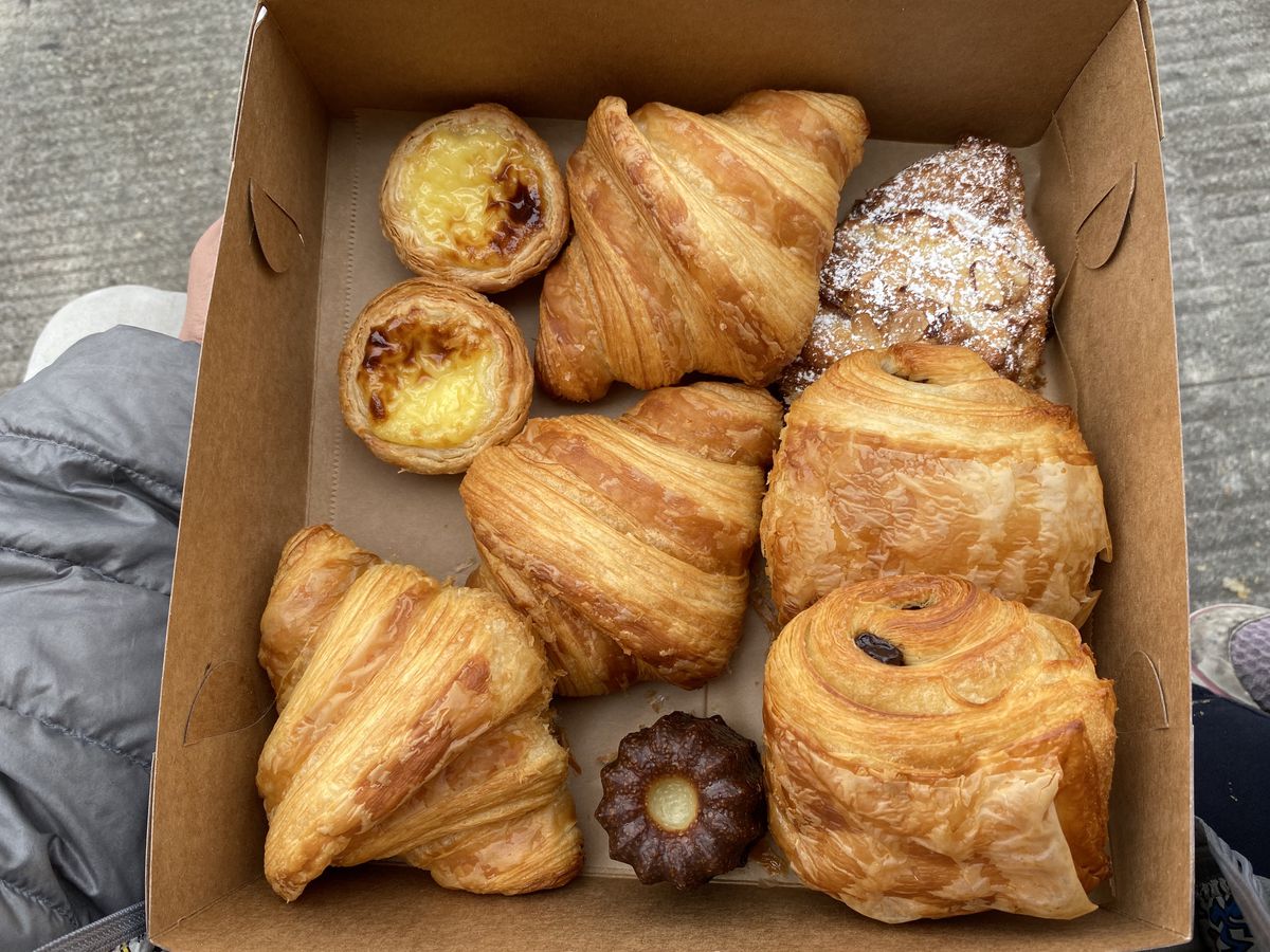 box of croissants from Patisserie Rotha