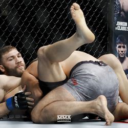 Gadzhimurad Antigulov lands the takedown at UFC on FOX 30.